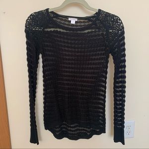 Xhilaration Long Sleeved Black Top